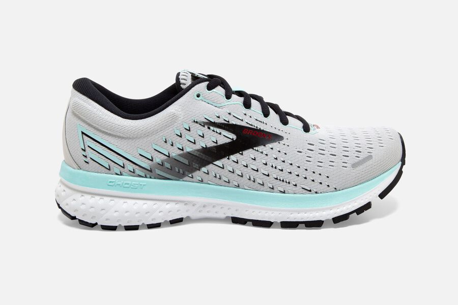 Brooks Ghost 13 Womens Australia - Road Running Shoes - Grey/Light Turquoise/Black (073-JEACY)